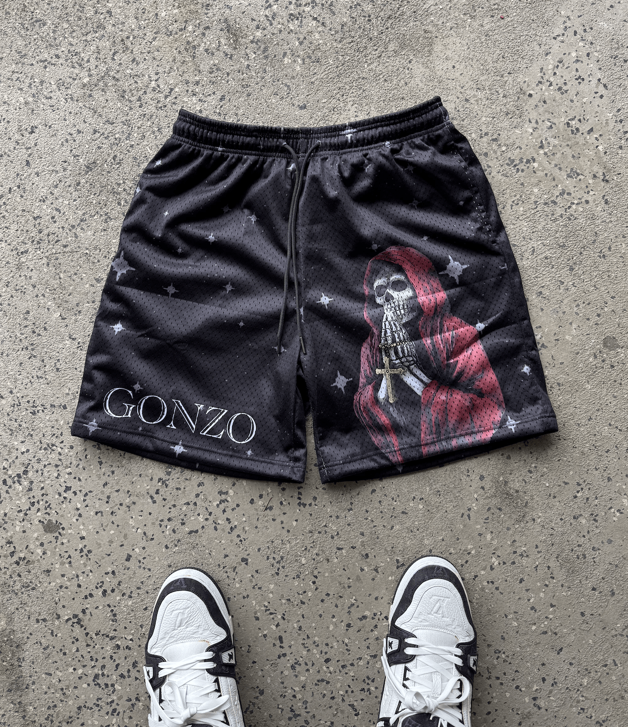 "SANTA MUERTE" SHORTS